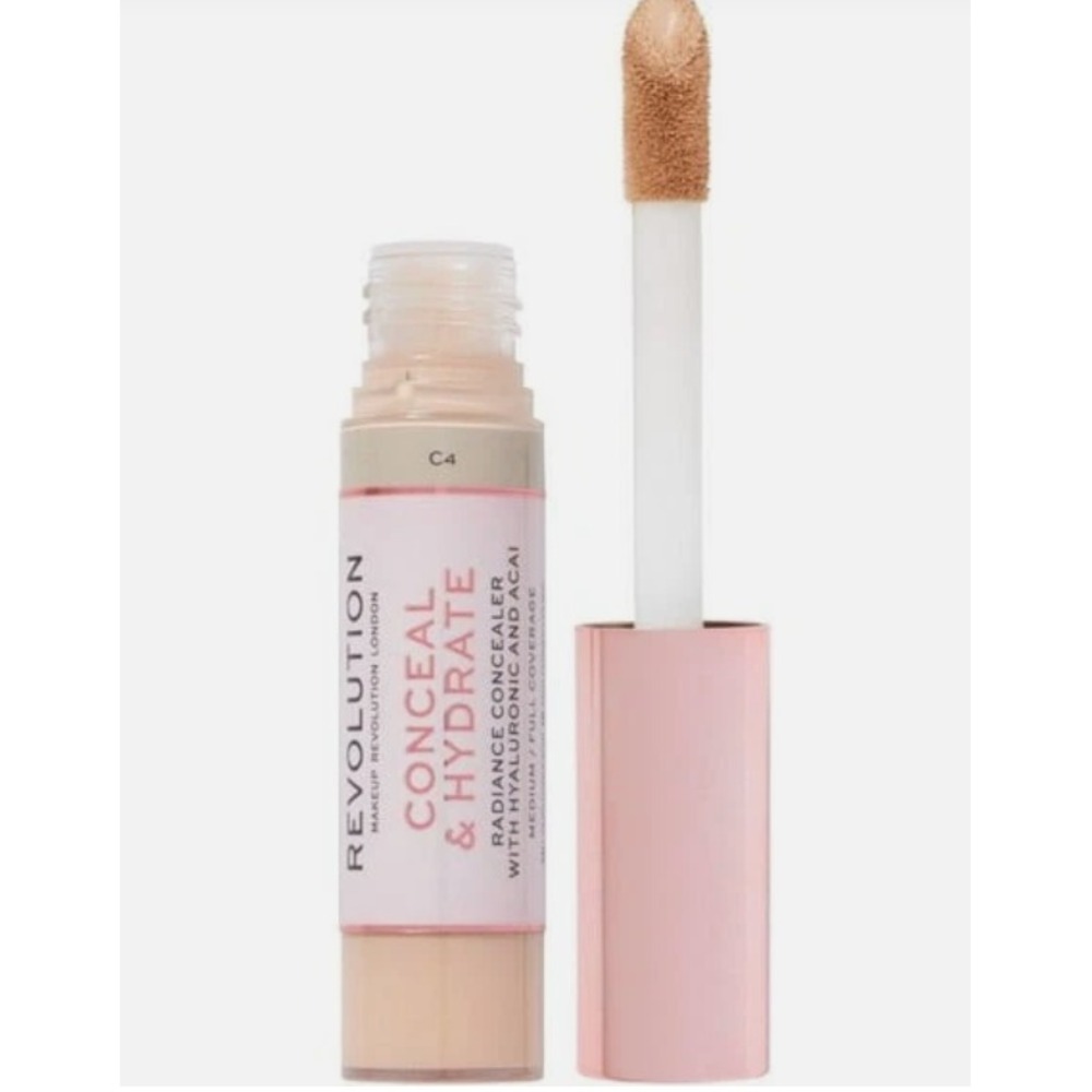 Makeup Revolution Conceal & Hydrate Radiance Concealer Shade C4 Hyaluronic Acai